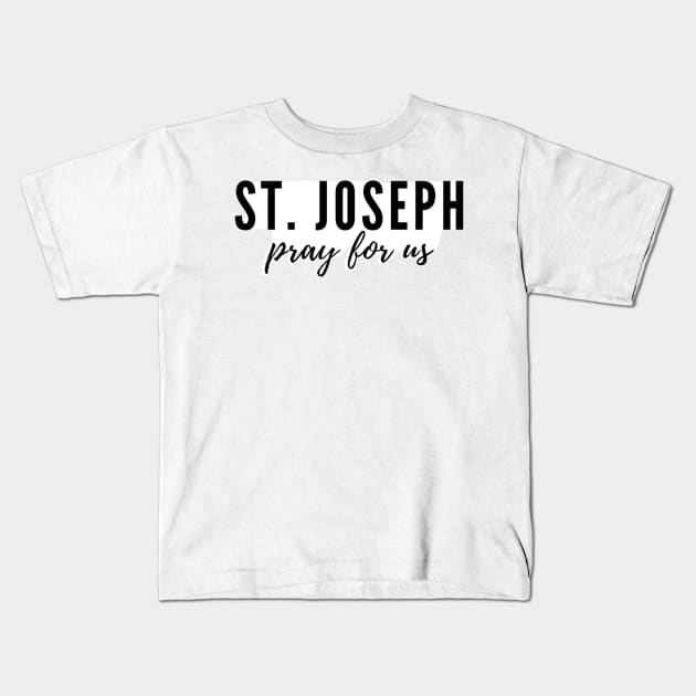 St. Joseph pray for us Kids T-Shirt by delborg